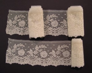 Antique lace strip from Valenciennes (France) in three pieces 825 x 11 cm #A1920